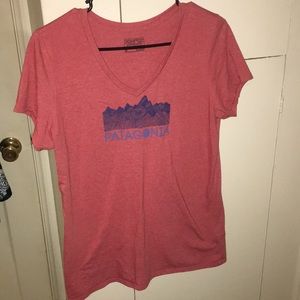 Patagonia Red Graphic V neck